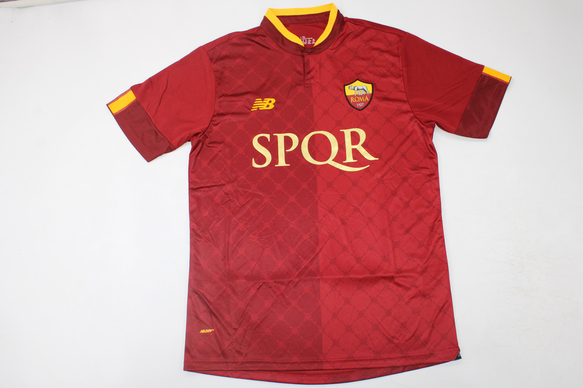 AAA Quality Roma 22/23 Home SPQR Sponsor Soccer Jersey